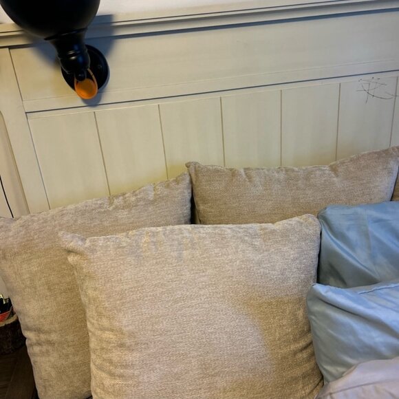 3pc Threshold oversize toss pillows tan Cream and Pillow 3pc Set 24” by 24” - Picture 2 of 4